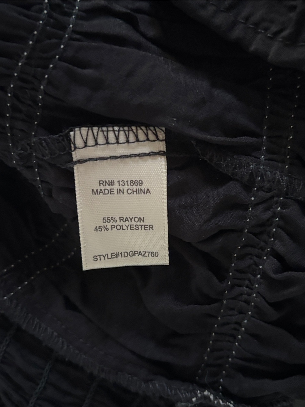 Thirty Thirty Shirred Ruffle Smocked Cami Top in Black & Ecru - Picture 8 of 8